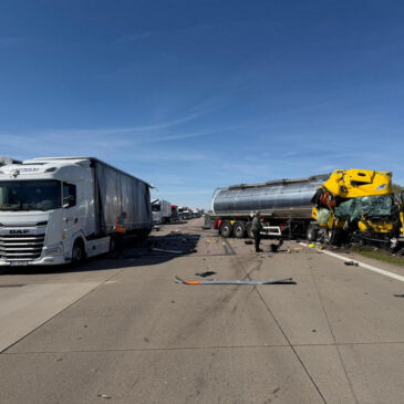Verkehrsunfall auf der A2 mit längerer Sperrung
