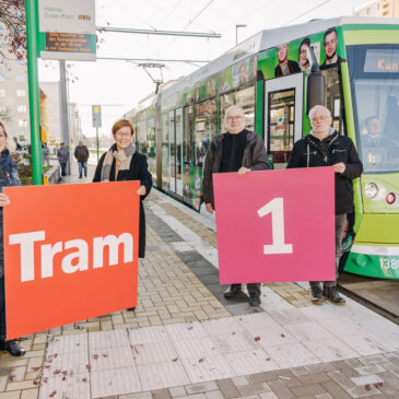 Eröffnung der Straßenbahnstrecke: Die Linie 1 fährt in den Kannenstieg