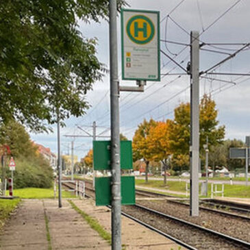 Haltestelle Rennetal: Bahnsteig Richtung Olvenstedt wird saniert