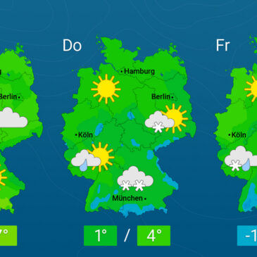 Zunächst Stippvisite des Winters – Am Wochenende wieder milder