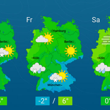 Im Bergland winterlich – Nächste Woche neues Hoch