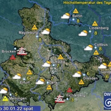 Sachsen-Anhalt Wetter für Sonntag