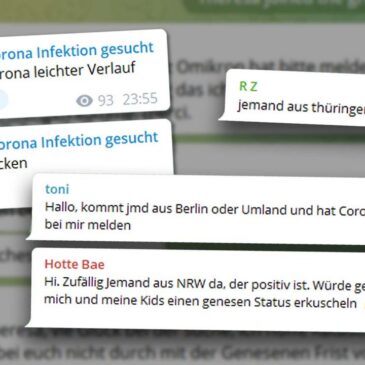 Freiwillig infiziert: MDR-„exactly“ über Ansteckungsgesuche via Telegram