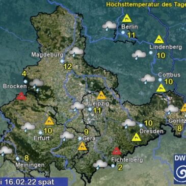 Sachsen-Anhalt Wetter für Mittwoch