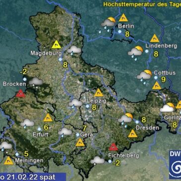 Sachsen-Anhalt Wetter für Montag