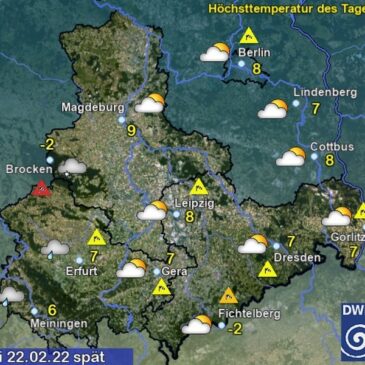 Sachsen-Anhalt Wetter für Dienstag