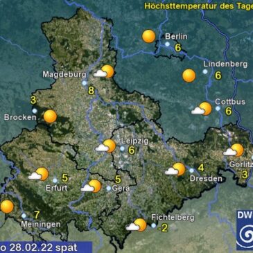 Sachsen-Anhalt Wetter für Montag