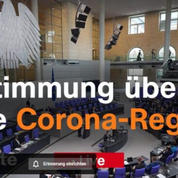Ab 9:00 Uhr live / Neue Corona-Regeln: Debatte und Abstimmung im Bundestag