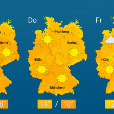 Viel Sonnenschein und trocken – Zum Wochenende regional wolkiger