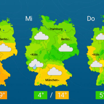 Regional sogar noch mal Schnee – Massiver Temperatursturz