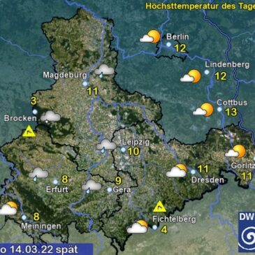 Sachsen-Anhalt Wetter für Montag