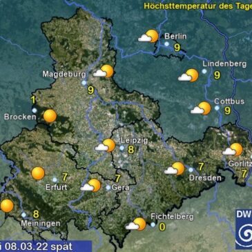 Sachsen-Anhalt Wetter für Dienstag