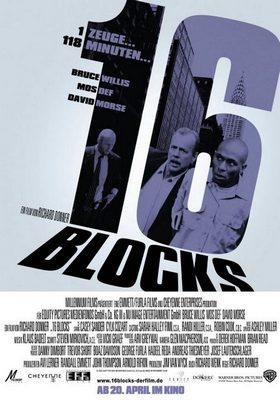 Actionfilm: 16 Blocks (Kabel eins  20:15 – 22:25 Uhr)