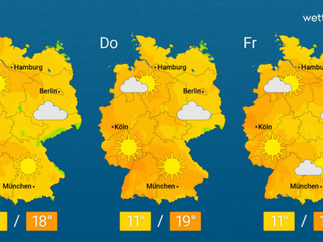WetterOnline: Zunächst meist trocken – Tiefs rücken näher
