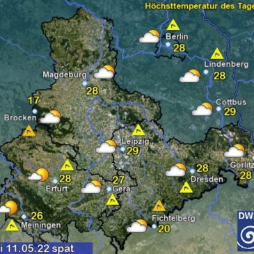 Sachsen-Anhalt Wetter für Mittwoch