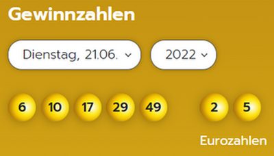 Eurojackpot: Zahlen & Quoten (Dienstags-Ziehung)