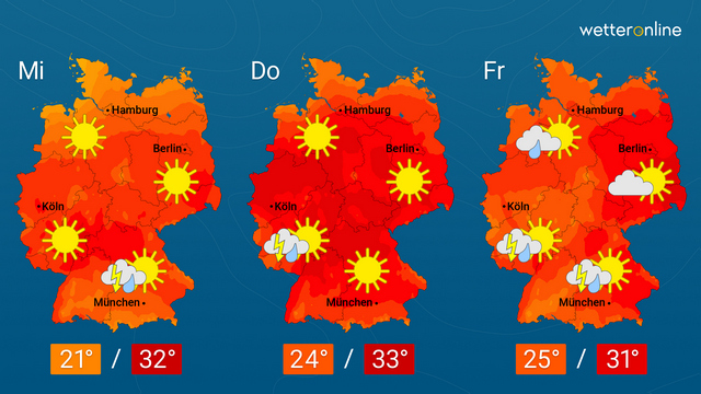 Wetter: Sehr warm und zunehmend gewittrig