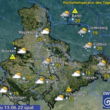 Sachsen-Anhalt Wetter für Montag