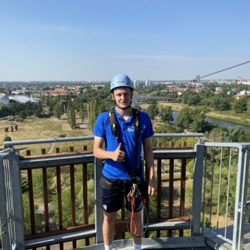 Mit den Stars des 1. FC Magdeburg im Elbauenpark abheben