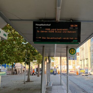 Gewerkschaft bestreikt am Mittwoch Magdeburger Verkehrsbetriebe: Kein Straßenbahn- und Busverkehr möglich