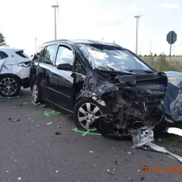 Verkehrsunfall mit schwerverletzter Person auf B1