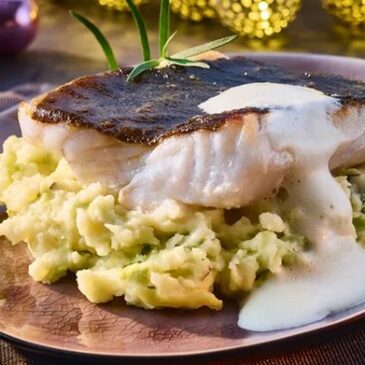 Rezept des Tages: Gebratenes Steinbuttfilet mit raffiniertem Stampf und einer leichten Fischsoße