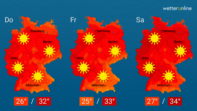 Bis in die nächste Woche hinein heiß