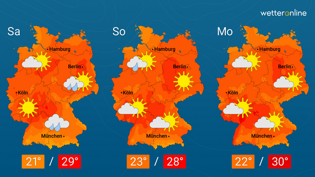 Nächste Woche wieder um 30 Grad