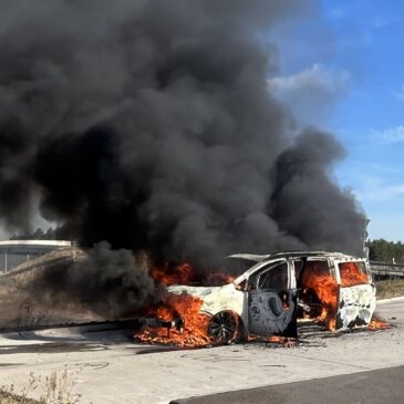 Technischer Defekt: Auto geht in Flammen auf
