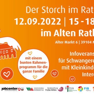 „Der Storch im Rathaus“ für werdende Eltern, Familien mit Kleinkindern und Interessierte / Am 12. September ab 15.00 Uhr im Rathaus