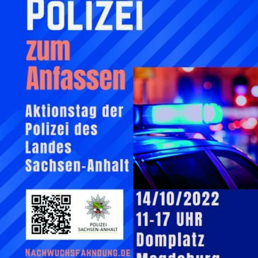 Aktionstag „Polizei zum Anfassen“ heute auf dem Domplatz in Magdeburg