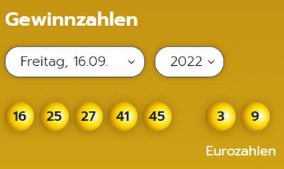 Eurojackpot: Zahlen & Quoten (Freitags-Ziehung)