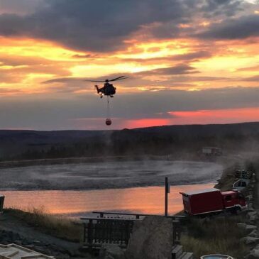 Bundespolizei Potsdam unterstützt weiterhin mit Hubschraubern bei Waldbrandbekämpfung im Harz