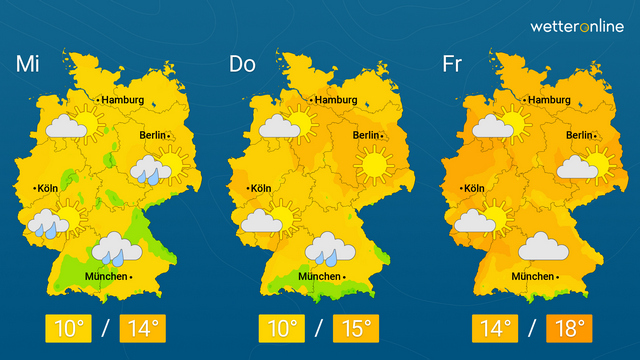 Vorerst noch häufig nass