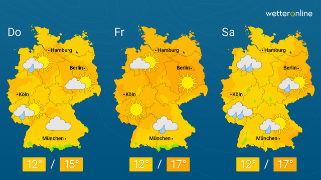 Windiges und nasses langes Wochenende