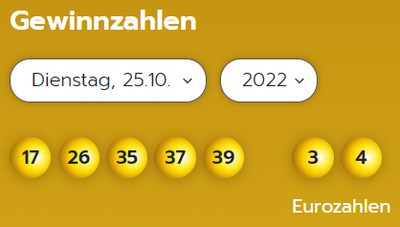 Eurojackpot: Zahlen & Quoten (Dienstags-Ziehung)