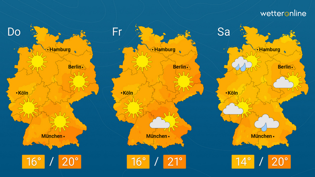 Mildes und sonniges Freizeitwetter