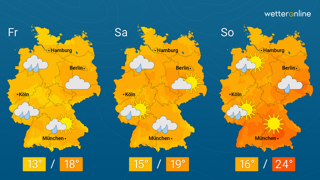 Warme Mittelmeerluft strömt zu uns