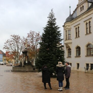 Beleuchtung öffentlicher Räume zur Weihnachtszeit / Stadtwerke Schönebeck unterstützen energieeffiziente Illumination