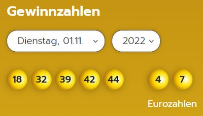 Eurojackpot: Zahlen & Quoten (Dienstags-Ziehung)