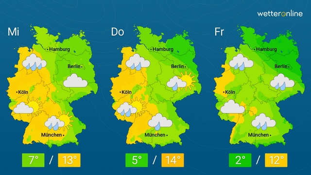 Wechselhaft mit Regen und Schnee