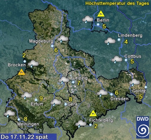 Sachsen-Anhalt Wetter am Donnerstag