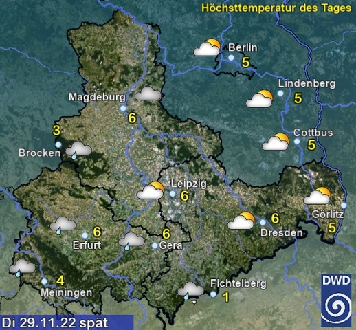 Sachsen-Anhalt Wetter am Dienstag