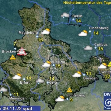 Sachsen-Anhalt Wetter am Mittwoch