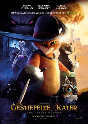 Animationsabenteuer: Der gestiefelte Kater 2 – Der letzte Wunsch (Sat.1  20:15 – 22:20 Uhr)