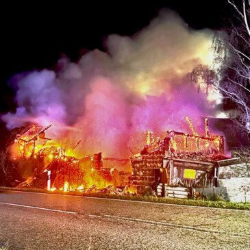 Leerstehendes Haus an der K1106 abgebrannt