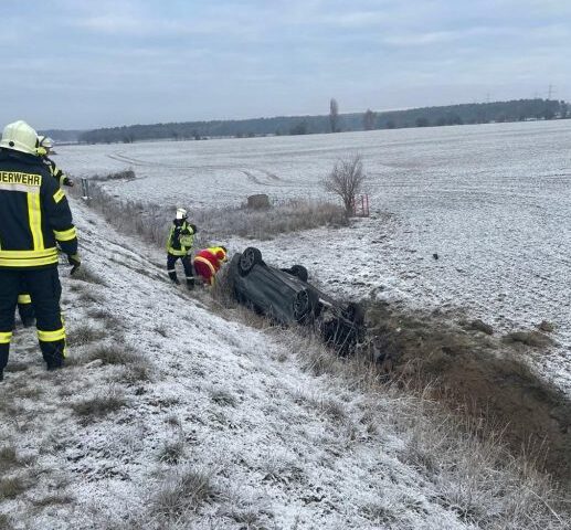 Heute auf der A14: Verkehrsunfall mit zwei schwerverletzten Personen