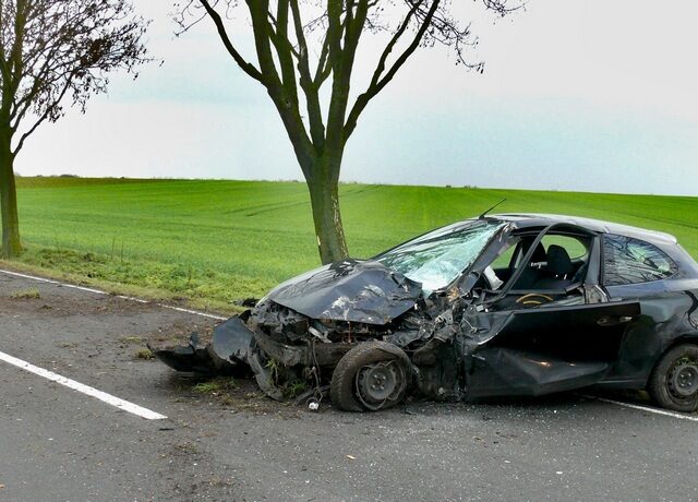 Lenkrad verrissen: Auto prallt gegen Baum