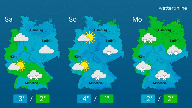 Regional Schnee bis ins Flachland