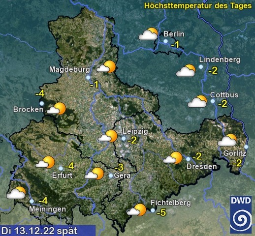 Sachsen-Anhalt Wetter am Dienstag